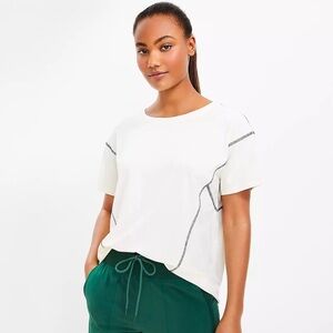 NEW Lou & Grey Jersey ivory Athletic Tee size Medium